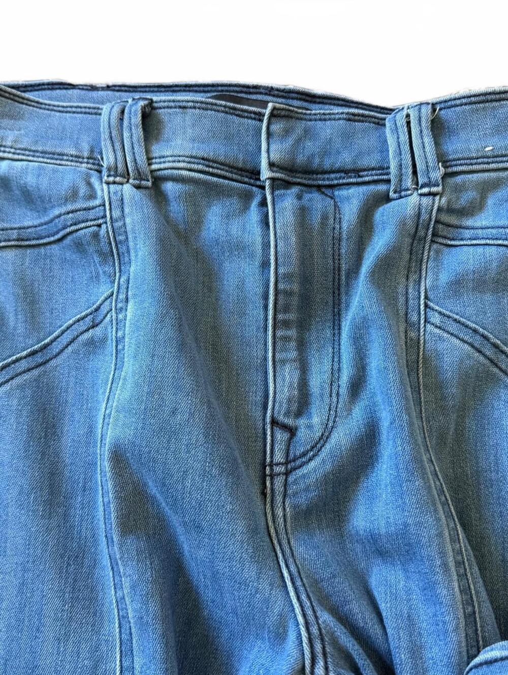Express Women’s 2R Super High Rise Bell Flare Jeans Medium Wash Stretch - Picture 5 of 7